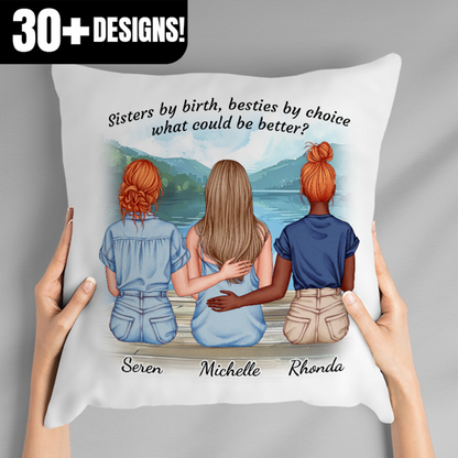 Gift For Sisters Personalized Friendship Pillow - Up To 4 Friends