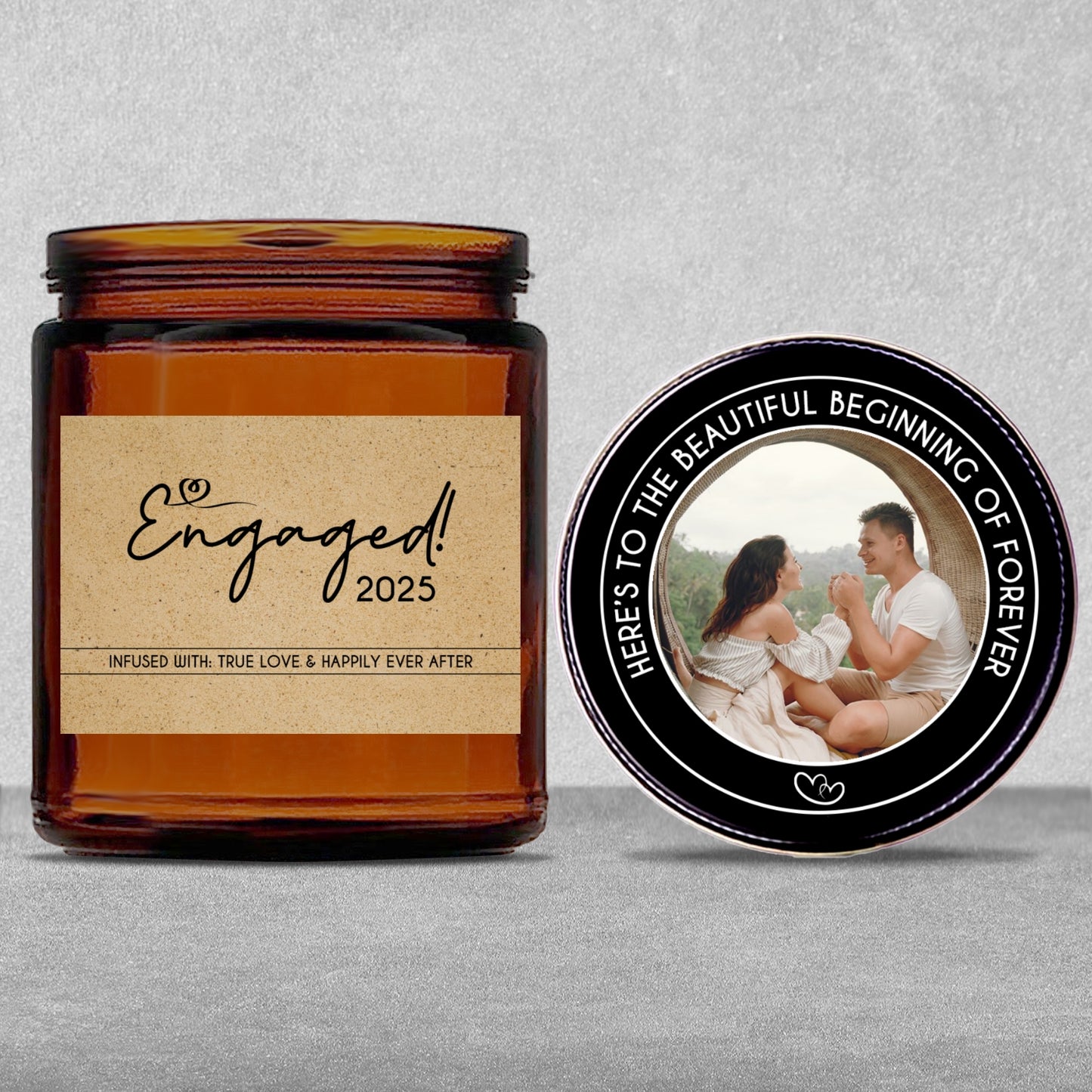 Gifts For Partner - Engaged - Candle Jar With Lid