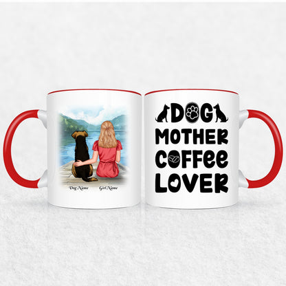 Personalized Mug Gift For Dog Mom - 30 Plus Dog Mom Gift Designs 9 Mug Colors