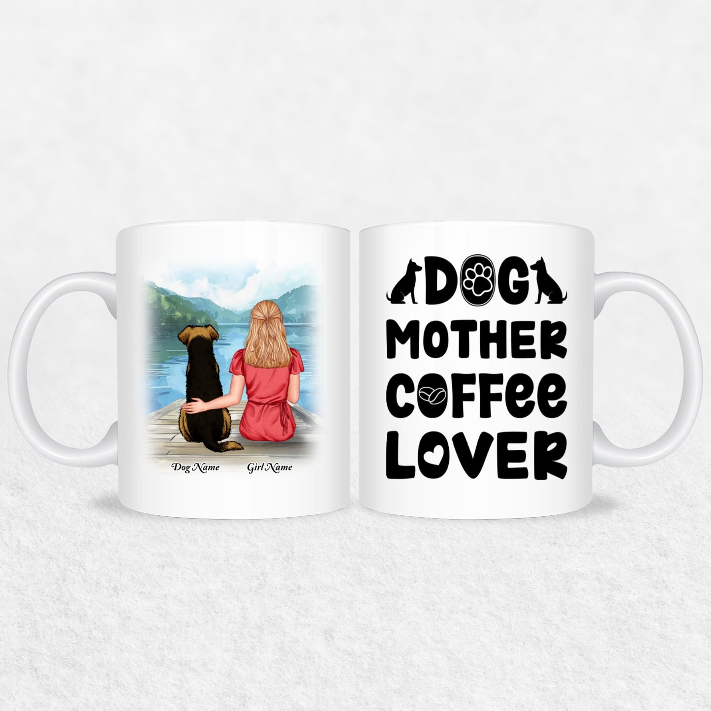 Personalized Mug Gift For Dog Mom - 30 Plus Dog Mom Gift Designs 9 Mug Colors
