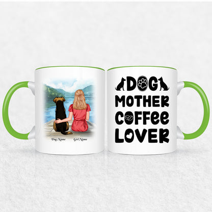 Personalized Mug Gift For Dog Mom - 30 Plus Dog Mom Gift Designs 9 Mug Colors