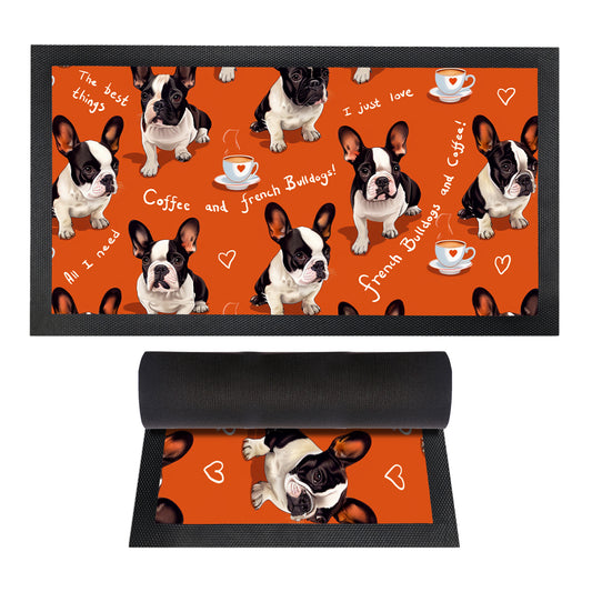 Coffee And French Bulldogs - Hot Drinks Mat