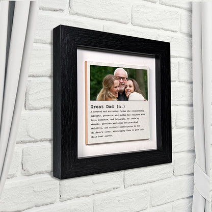 Gifts For Dad - Dictionary Definition Great Dad - Framed Ceramic Tile