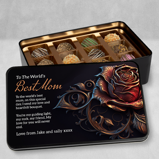 Gifts For Moms - The World's Best Mom - Keepsake Tin Of Chocolates