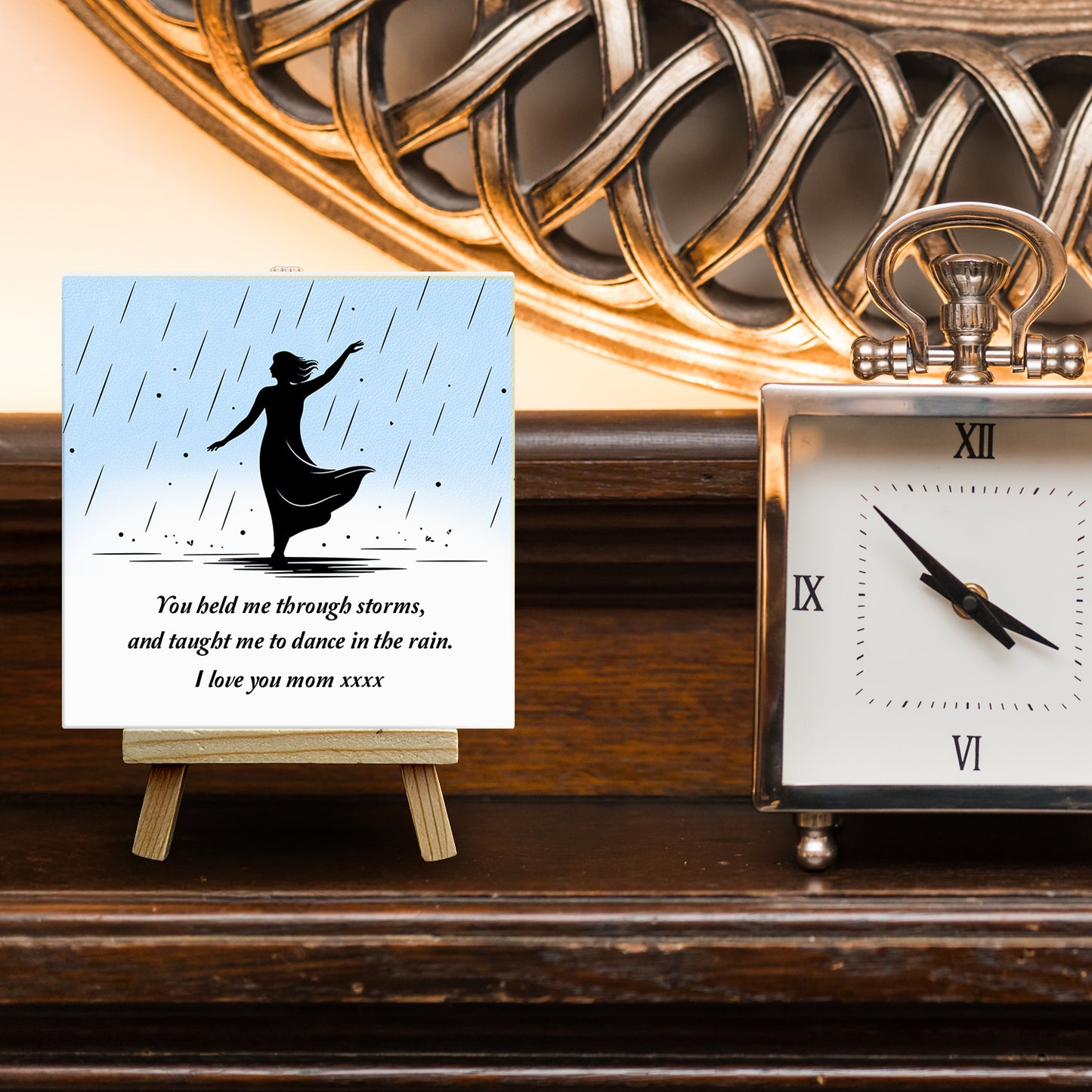 Gifts For Mom - You Held Me Through The Storms - Tile On Easel