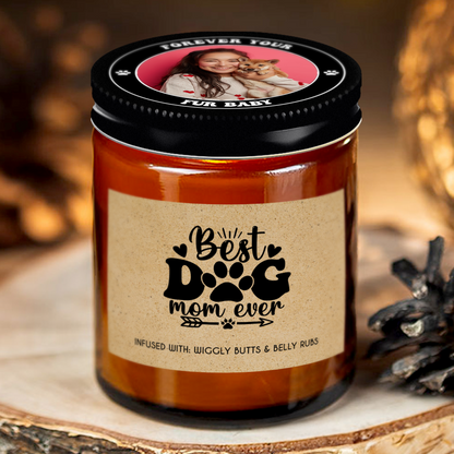 Gifts For Pets - Best Dog Mom Ever - Candle Jar With Lid Gifts For Pets - Best Dog Mom Ever - Candle Jar With Lid