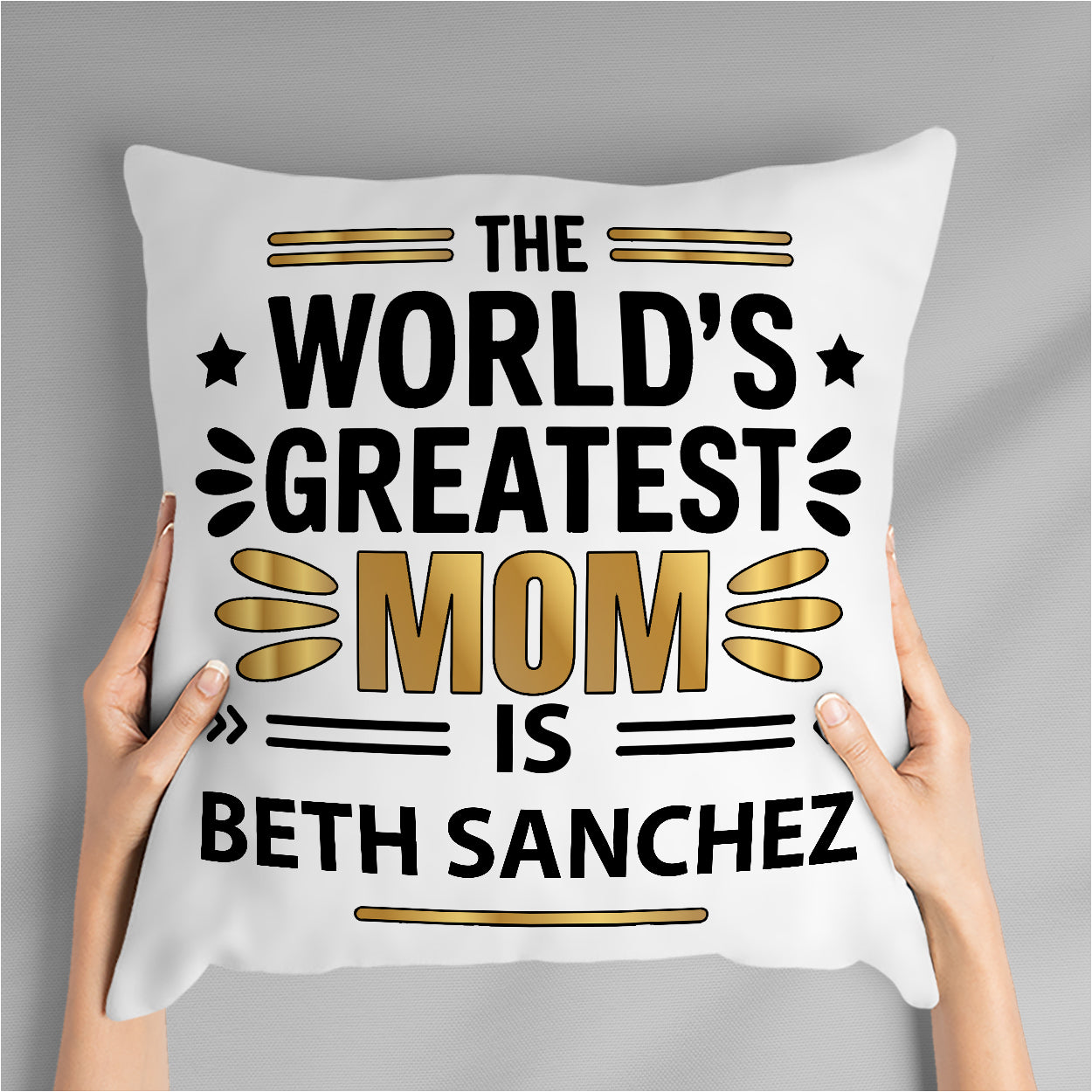 Gifts For Mom - The World's Greatest Mum Is - Throw Pillows