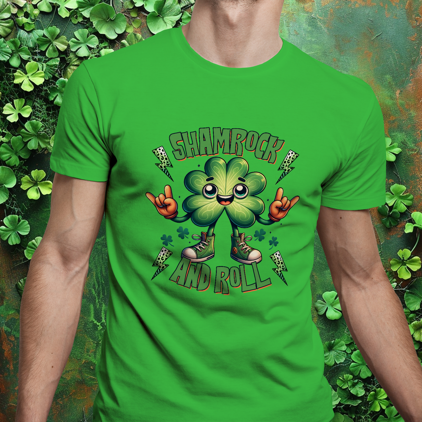 Shamrock and Roll St Patrick's Day T-Shirt