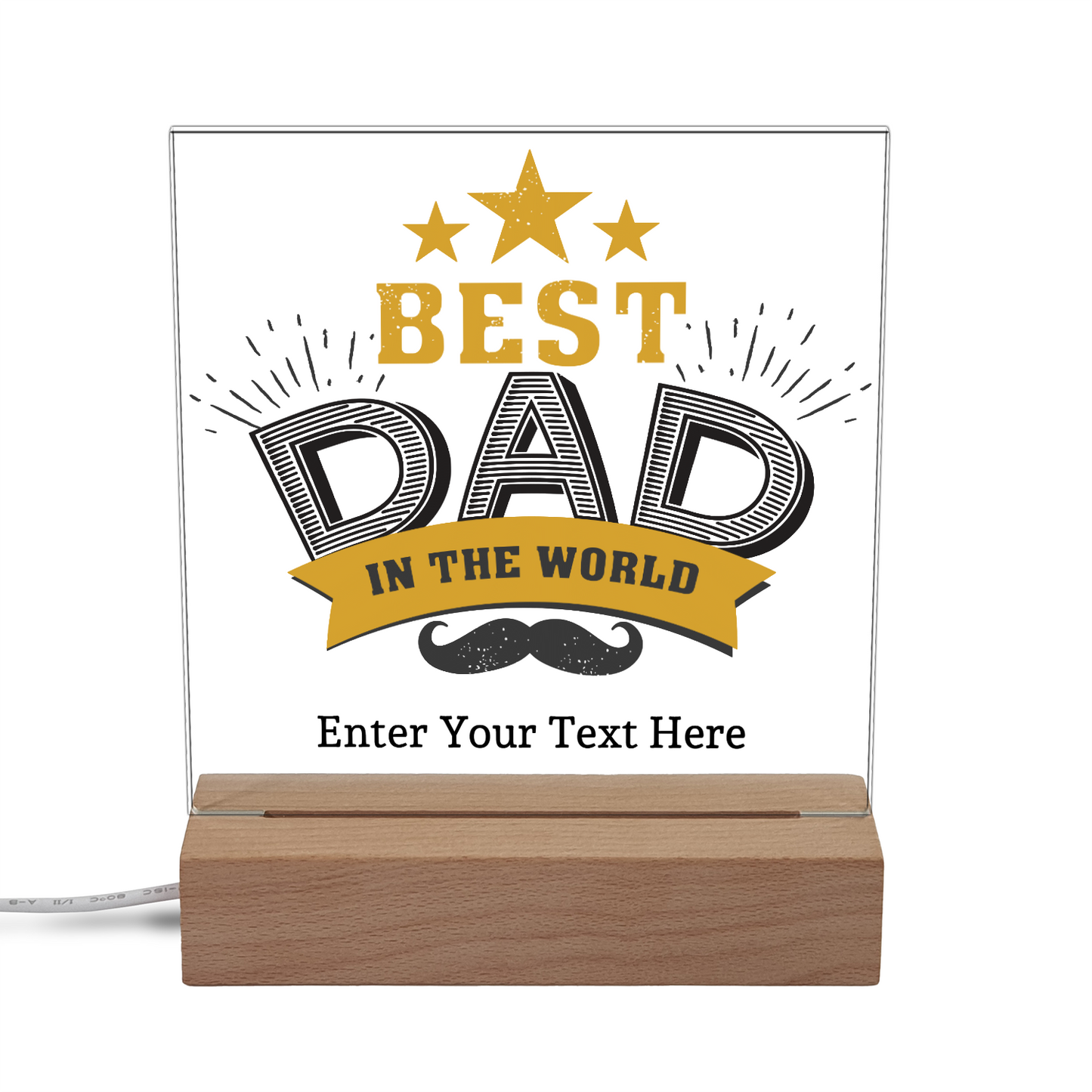 Best Dad In the World Illuminated Plaque