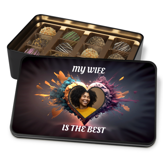 My Wife Is The Best Handmade Chocolates In A Personalized Keepsake Tin