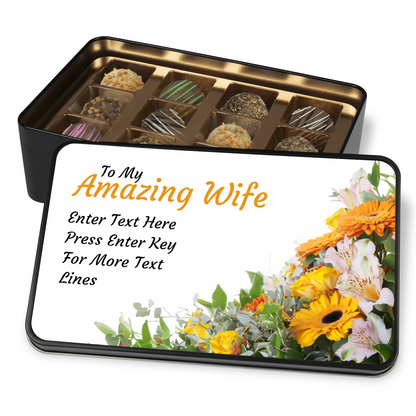 To My Amazing Wife Handmade Chocolates In A Personalized Keepsake Tin