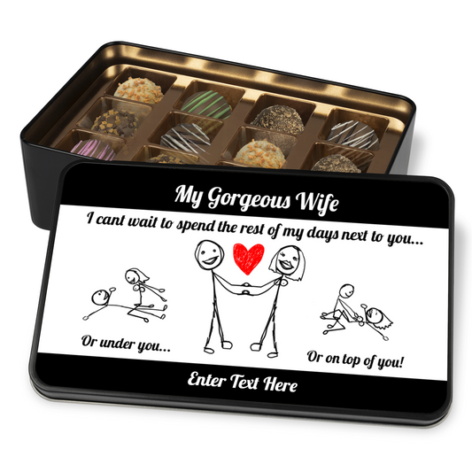 My Gorgeous Wife Handmade Chocolates In A Personalized Keepsake Tin