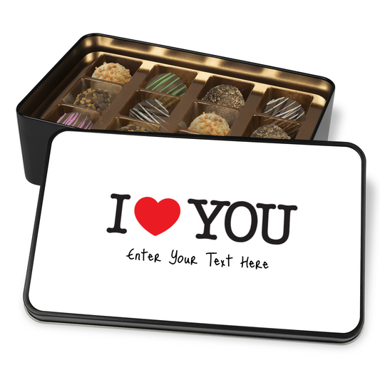 I Love You Tin Of Handmade Chocolates