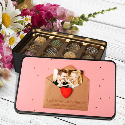 Award For Best Couple Handmade Chocolates In A Personalized Keepsake Tin