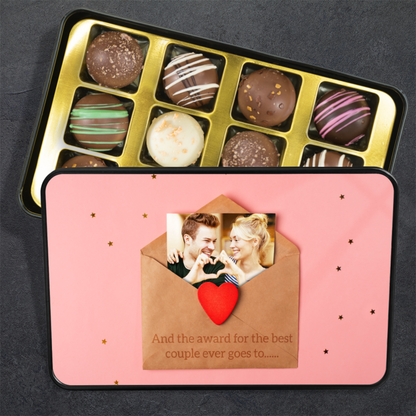 Award For Best Couple Handmade Chocolates In A Personalized Keepsake Tin