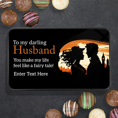 To My Darling Husband Tin Of Handmade Chocolates