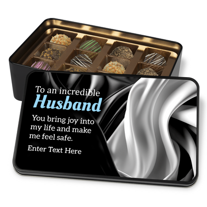 Incredible Husband Tin Of Handmade Chocolates