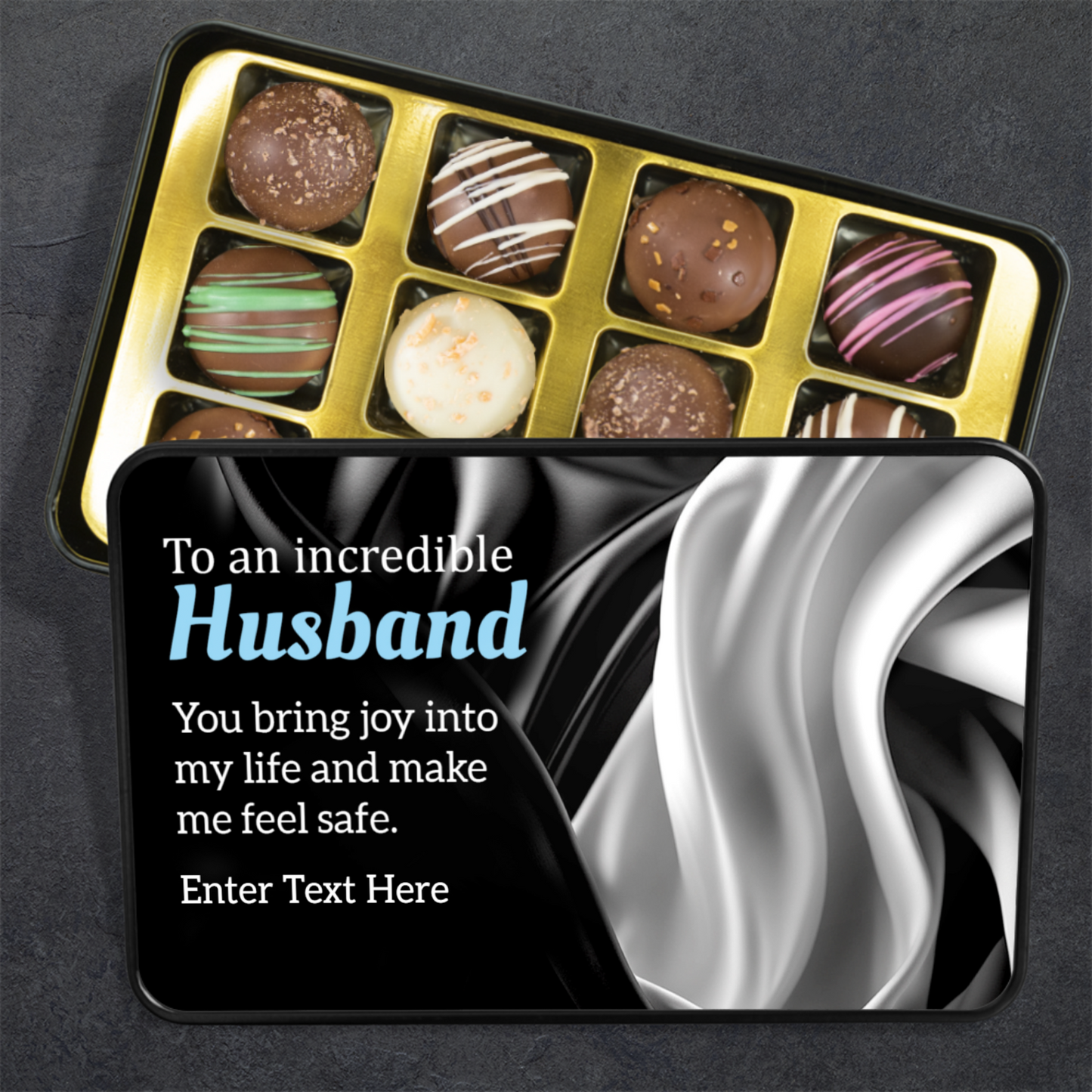 Incredible Husband Tin Of Handmade Chocolates