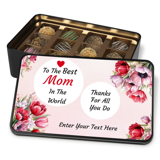 To The Best Mom Tin Of Handmade Chocolates