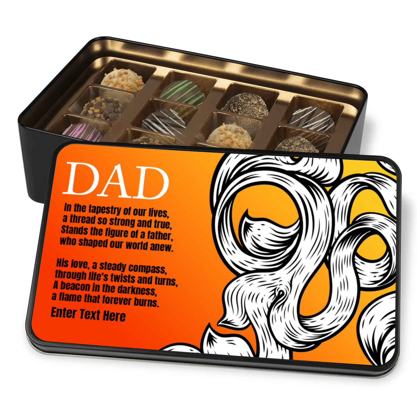 Dad Tin Of Handmade Chocolates