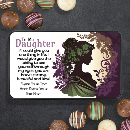 To My Daughter Tin Of Handmade Chocolates