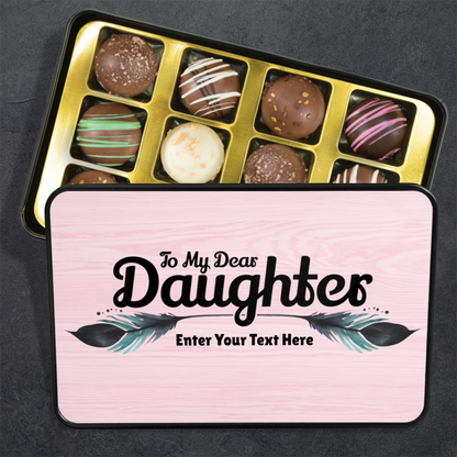 To My Dear Daughter Tin Of Handmade Chocolates