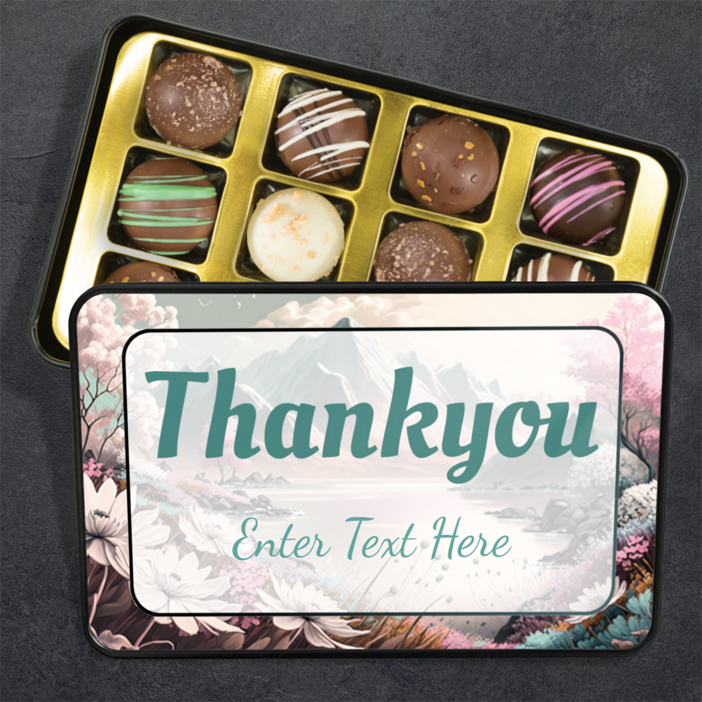 Thank You Tin Of Handmade Chocolates