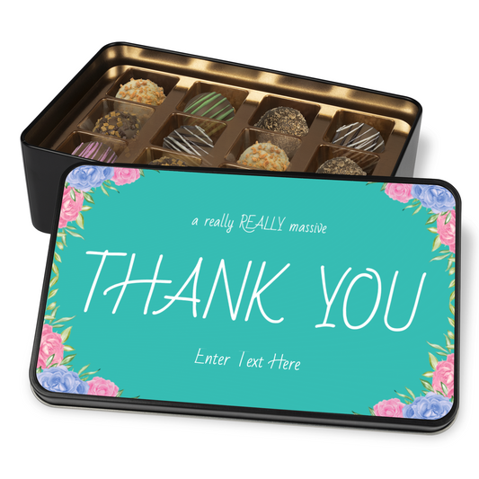 A Really Massive Thank You Tin Of Handmade Chocolates