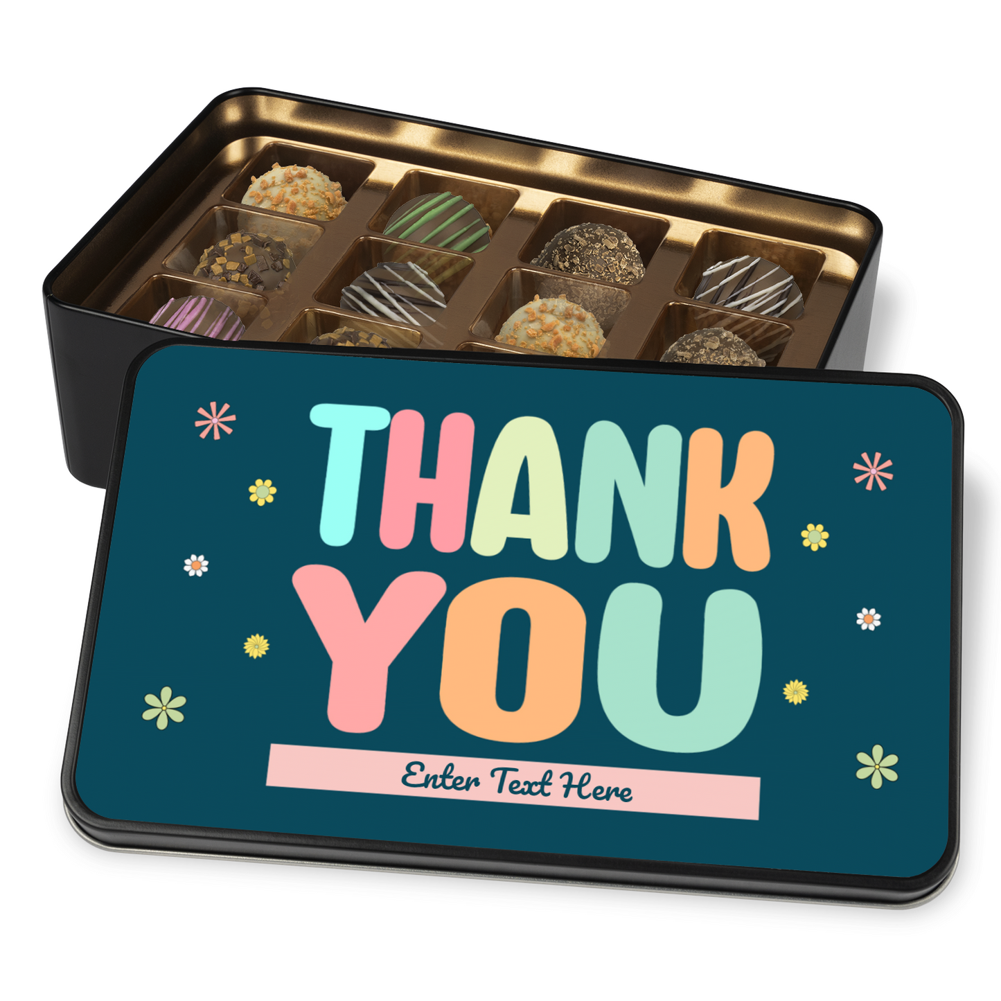 Thank You Tin Of Handmade Chocolates