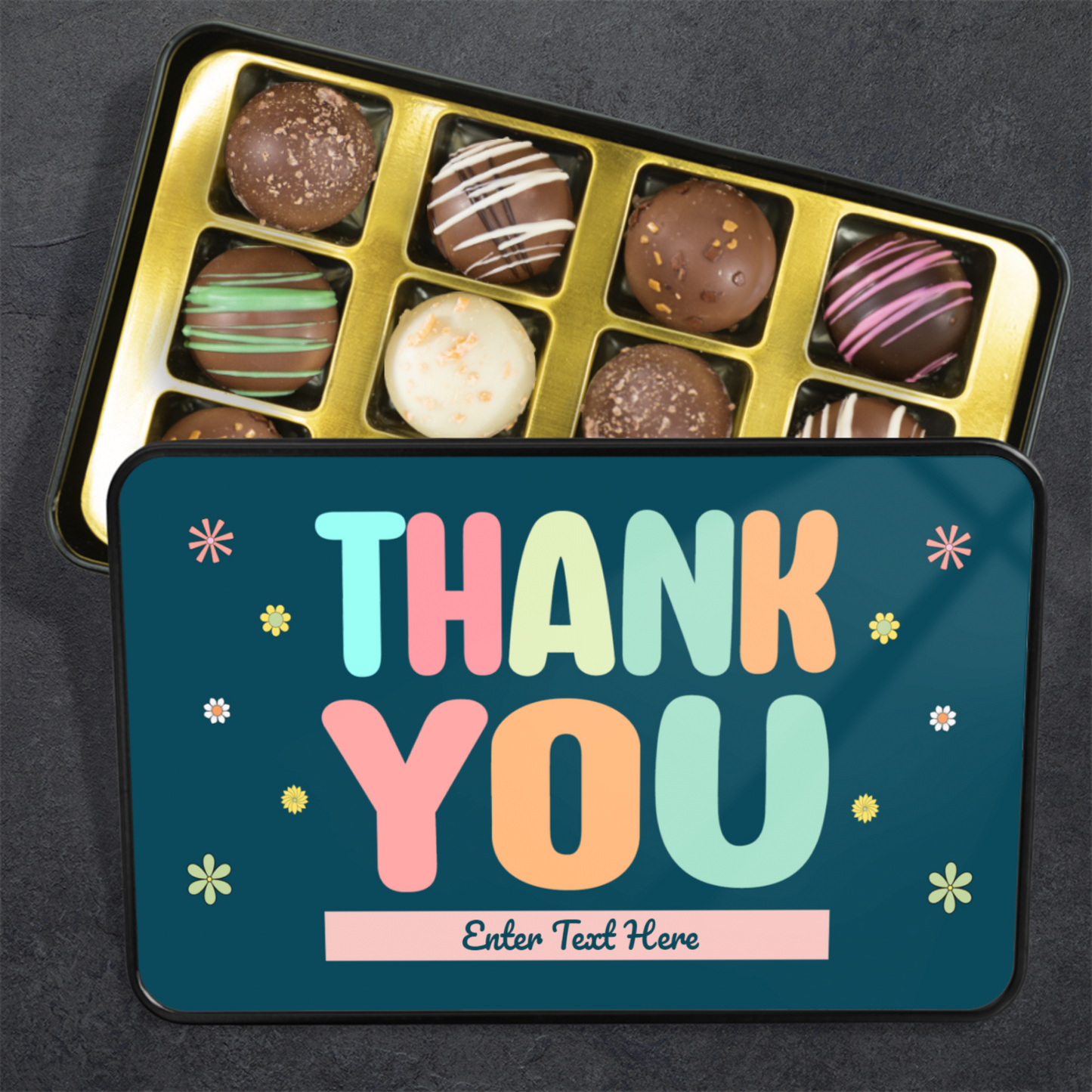 Thank You Tin Of Handmade Chocolates