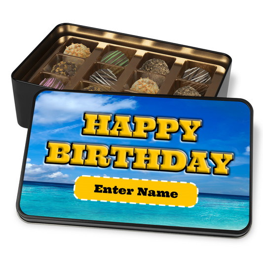 Happy Birthday Handmade Chocolates In A Personalized Keepsake Tin