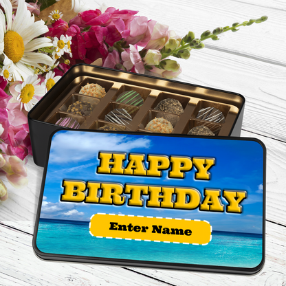 Happy Birthday Handmade Chocolates In A Personalized Keepsake Tin