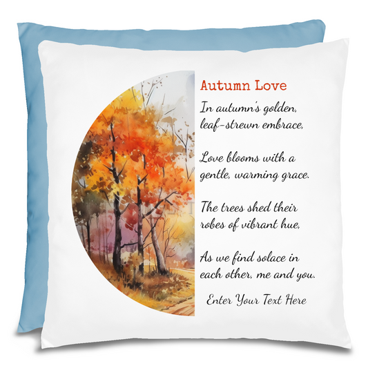 Fall Love With Personalized Text Pillow