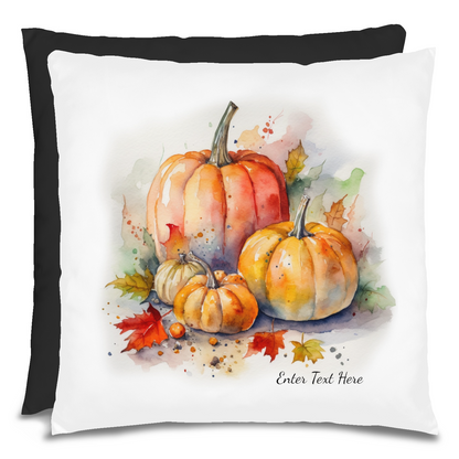 Watercolor Pumpkins Pillow