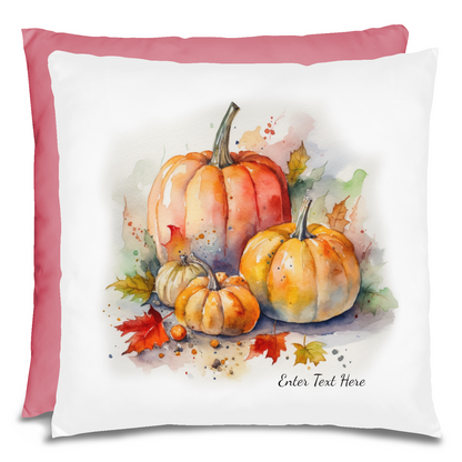 Watercolor Pumpkins Pillow