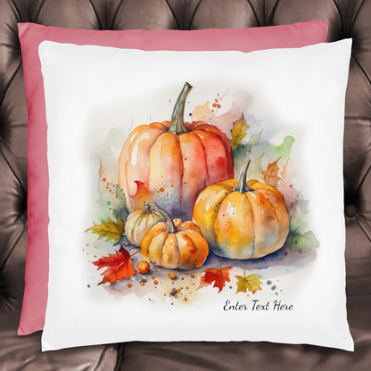 Watercolor Pumpkins Pillow