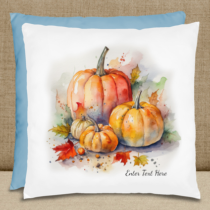 Watercolor Pumpkins Pillow