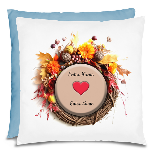 Fall Love Wreath Pillow