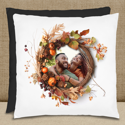 Fall Photo Wreath Pillow