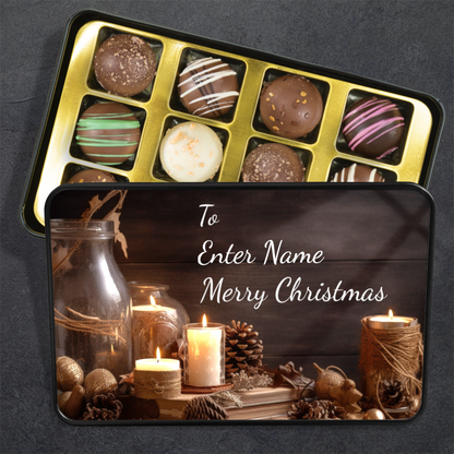 To NAME Merry Christmas Tin Of Handmade Truffles