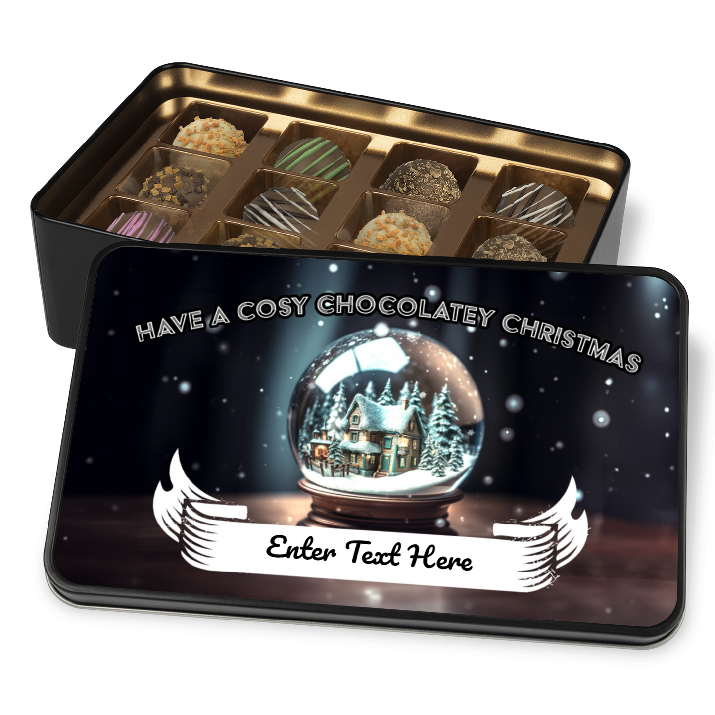 Have A Chocolatey Christmas Tin Of Handmade Chocolates