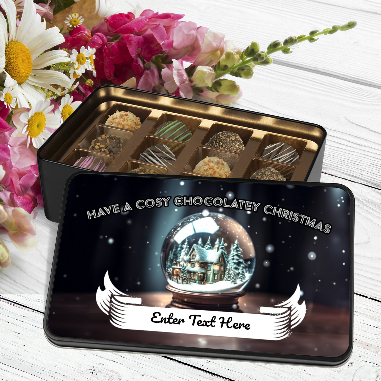 Have A Chocolatey Christmas Tin Of Handmade Chocolates