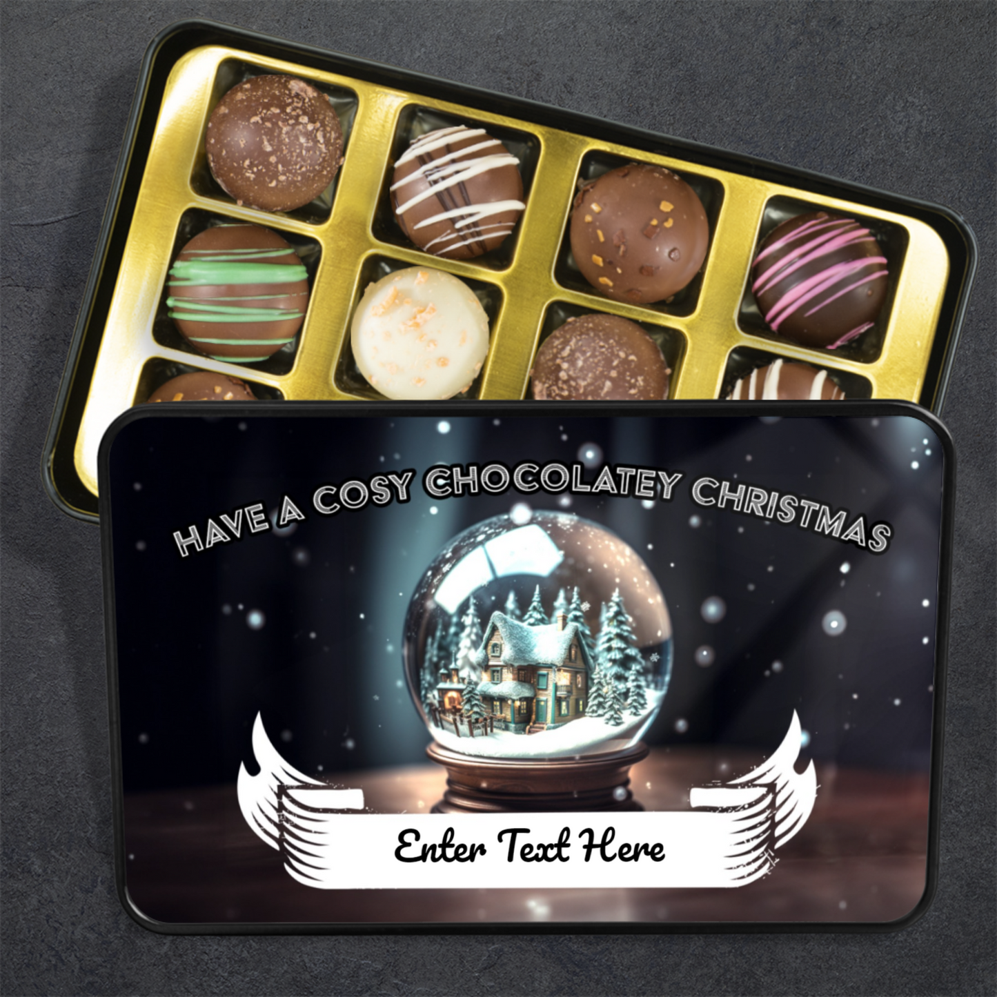 Have A Chocolatey Christmas Tin Of Handmade Chocolates