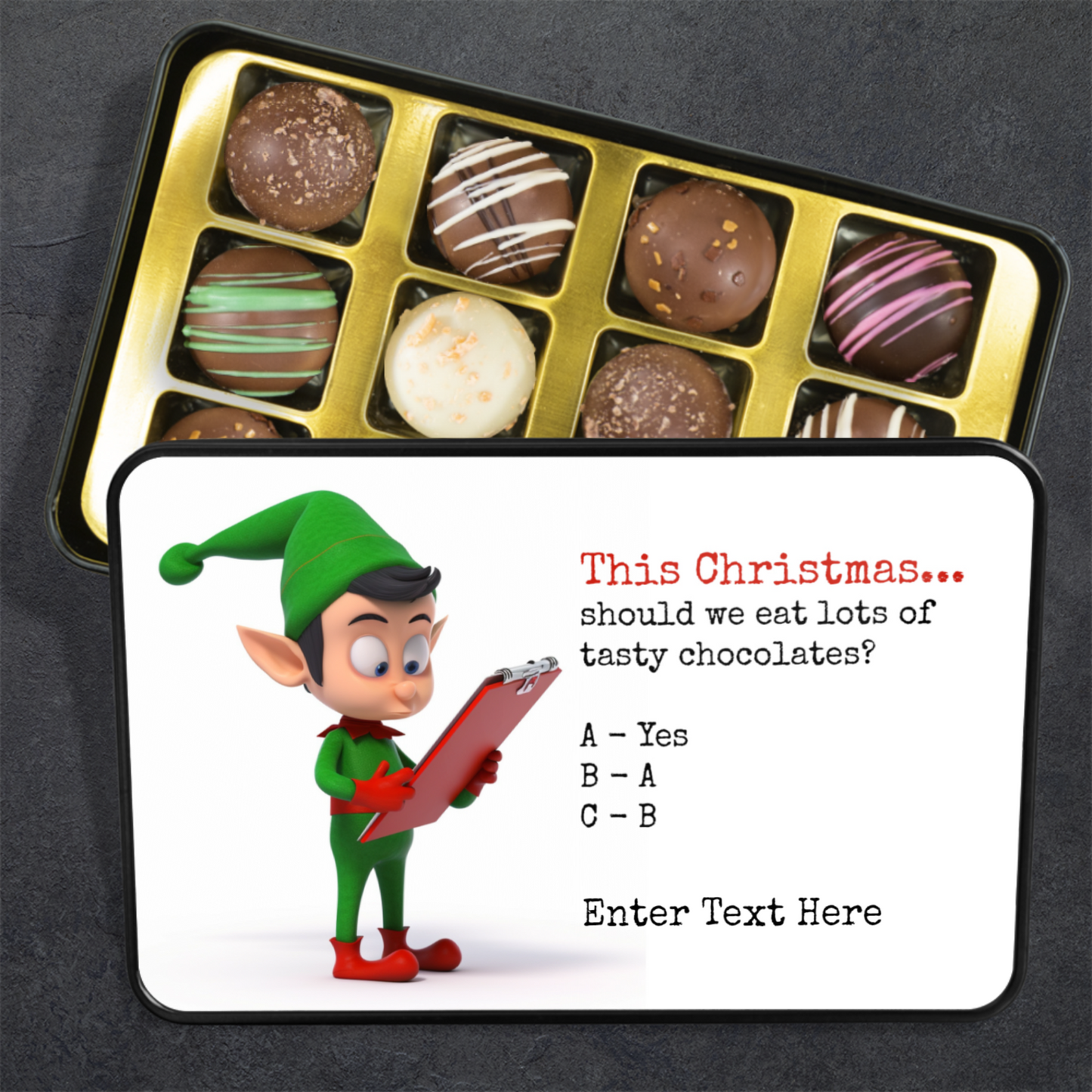 This Christmas Should We Eat Chocolate Tin Of Handmade Truffles