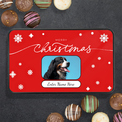 Merry Christmas Dog Mom Handmade Chocolates In A Personalized Keepsake Tin