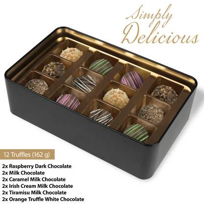 We Wish You A Merry Christmas Tin Of Handmade Truffles