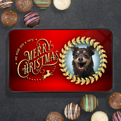 We Wish You A Merry Christmas Tin Of Handmade Truffles