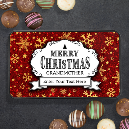 Merry Christmas Grandmother Handmade Chocolates In A Personalized Keepsake Tin