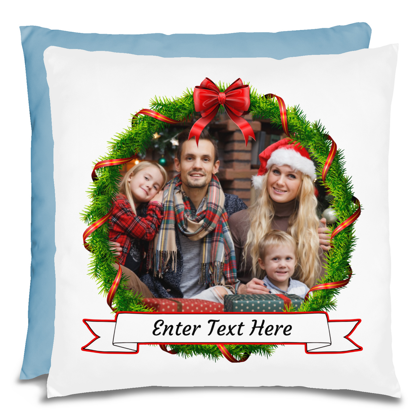 Personalized Christmas Family Photo Pillow