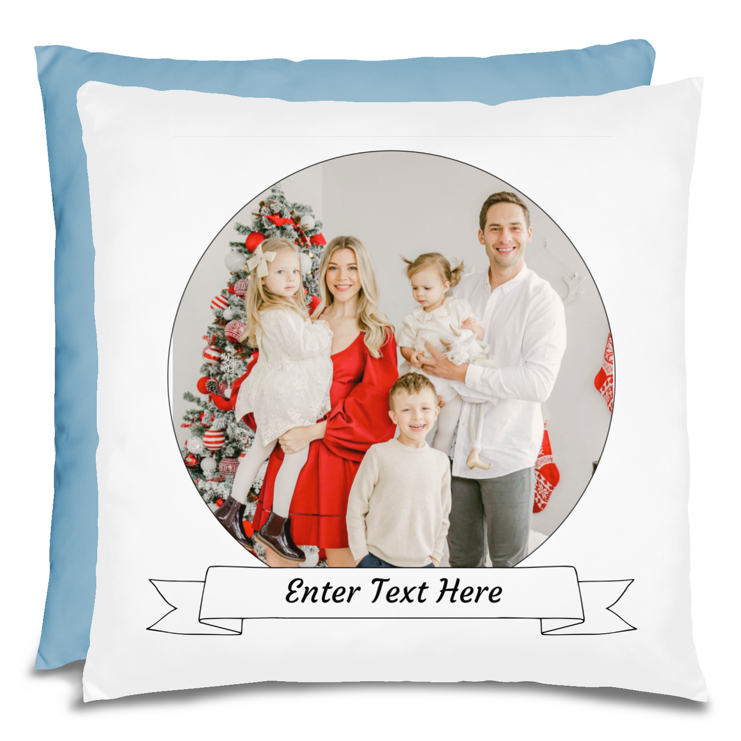 Personalized Family Pillow - Sky Blue